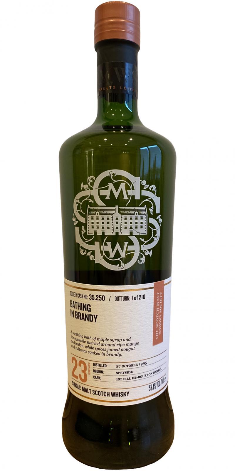 Glen Moray 1995 SMWS 35.250  Bathing in brandy