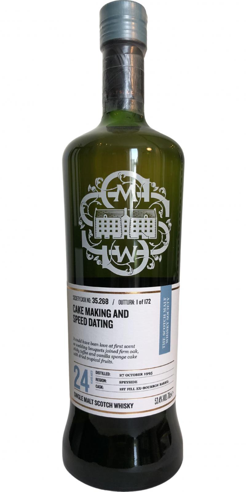 Glen Moray 1995 SMWS 35.268  Cake making and speed dating