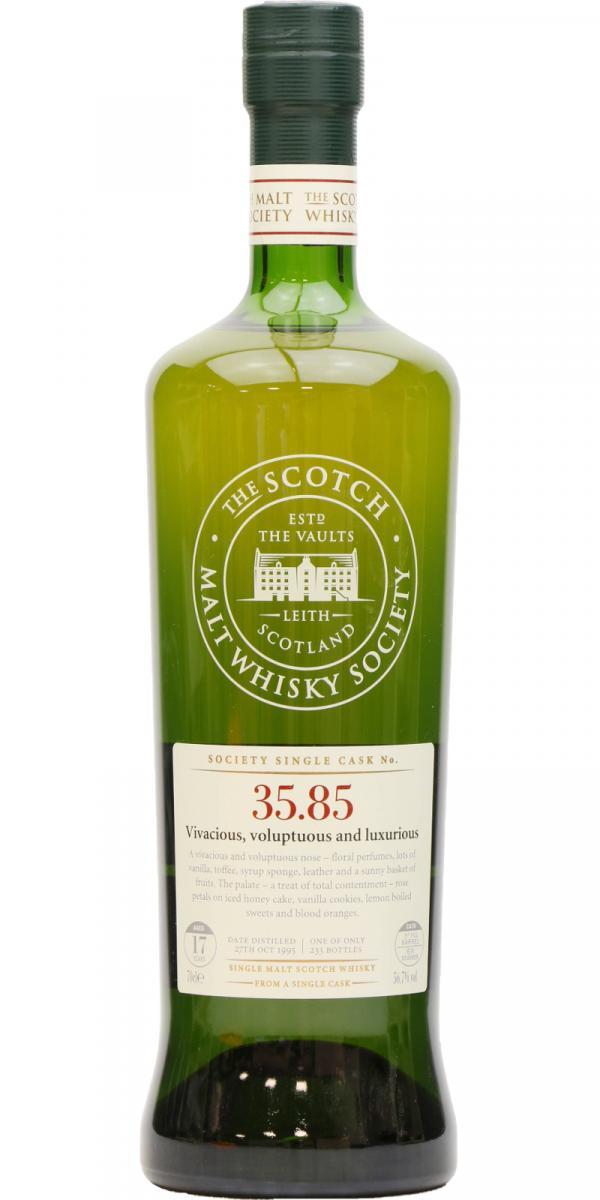 Glen Moray 1995 SMWS 35.85  Vivacious, voluptuous and luxurious