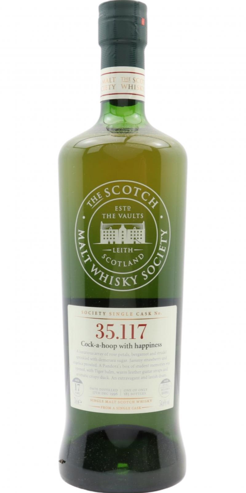 Glen Moray 1996 SMWS 35.117  Cock-a-hoop with happiness