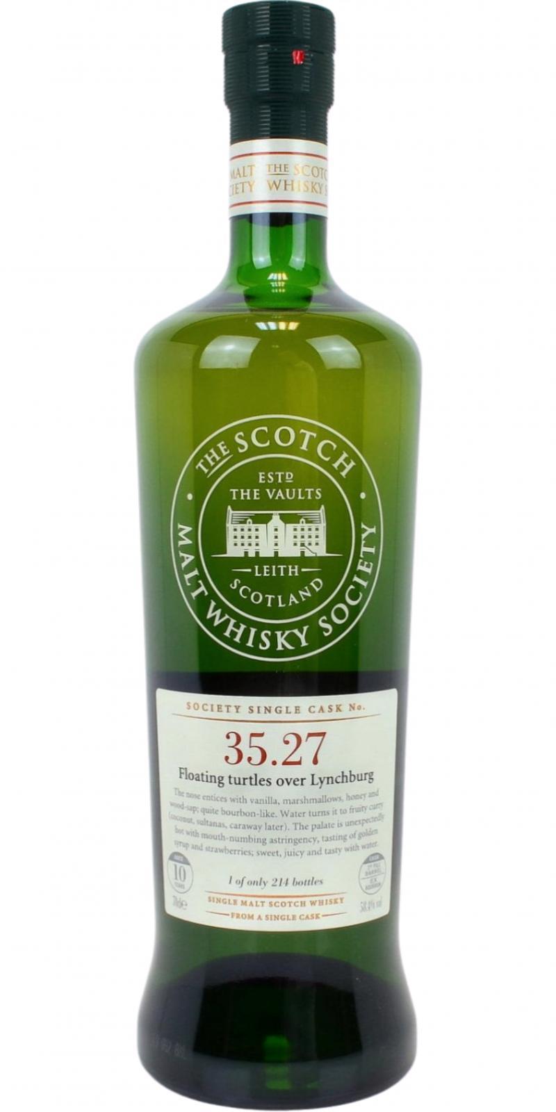 Glen Moray 1998 SMWS 35.27  Floating turtles over Lynchburg