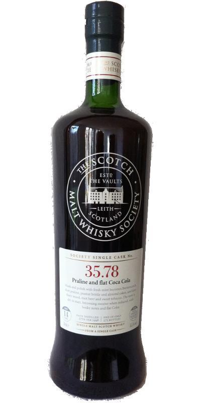Glen Moray 1998 SMWS 35.78  Praline and flat Coca Cola