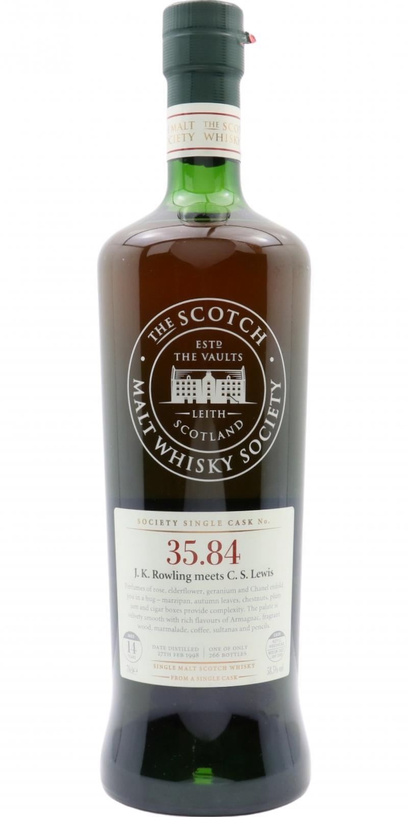 Glen Moray 1998 SMWS 35.84  J. K. Rowling meets C. S. Lewis