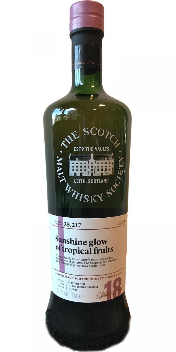 Glen Moray 1999 SMWS 35.217  Sunshine glow of tropical fruits
