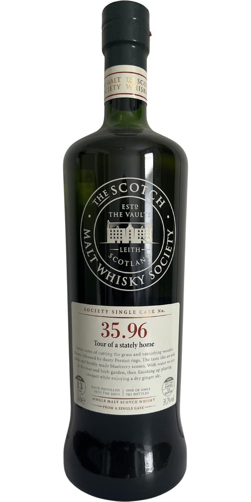 Glen Moray 2000 SMWS 35.96  Tour of a stately home