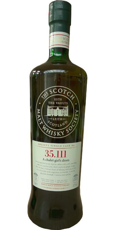 Glen Moray 2001 SMWS 35.111  A chalet girl's dram