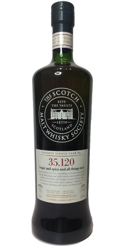 Glen Moray 2001 SMWS 35.120  Sugar and spice and all things nice