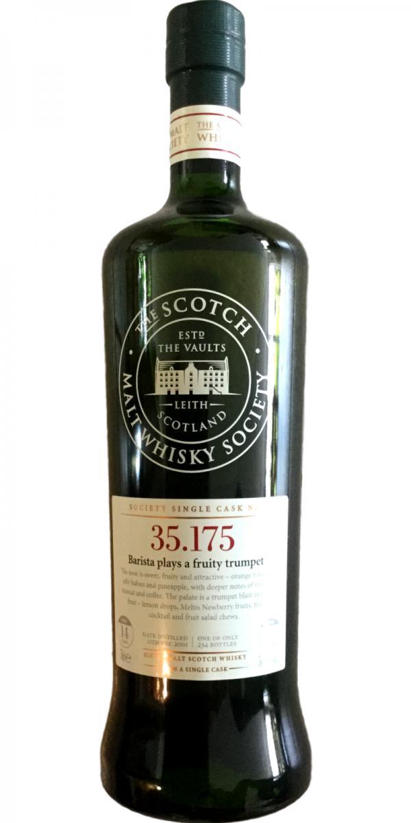 Glen Moray 2001 SMWS 35.175  Barista plays a fruity trumpet