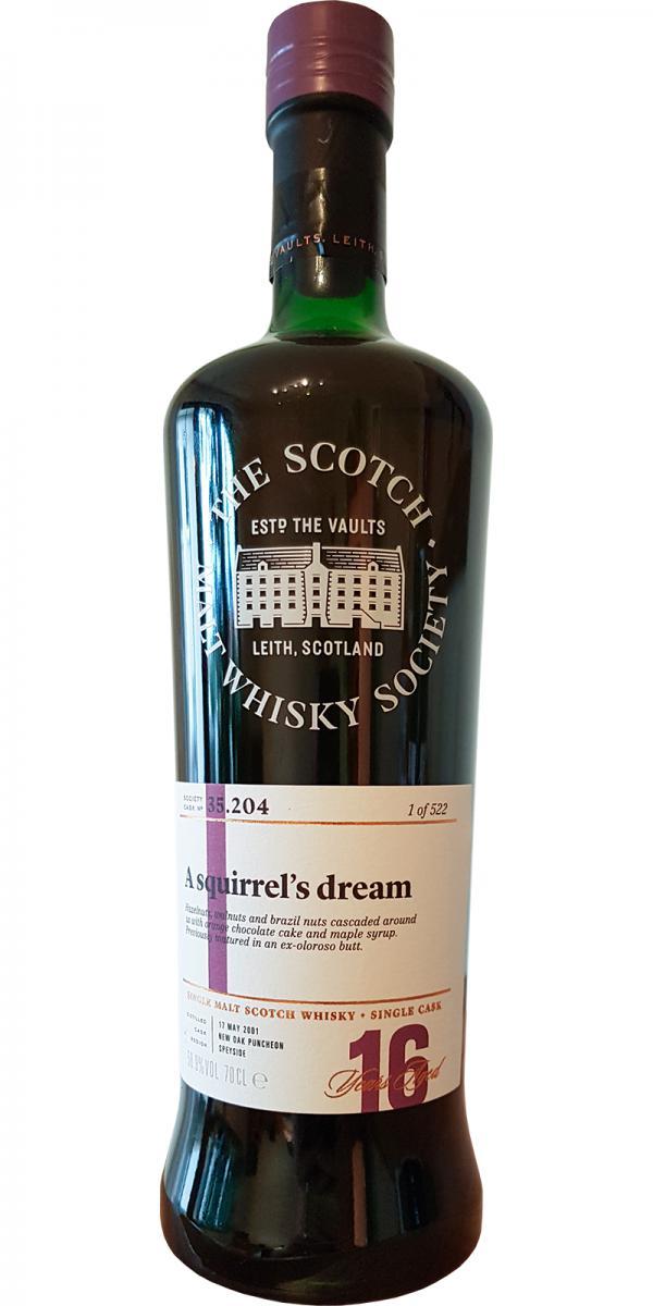 Glen Moray 2001 SMWS 35.204  A squirrel's dream