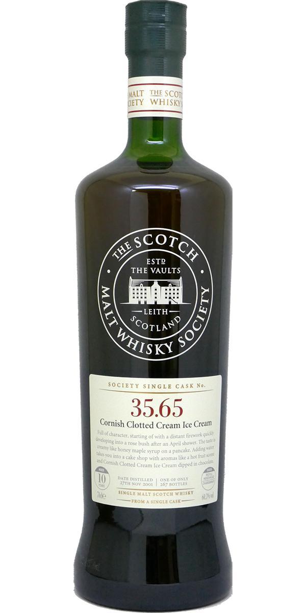 Glen Moray 2001 SMWS 35.65  Cornish Clotted Cream Ice Cream