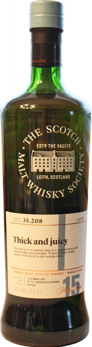 Glen Moray 2002 SMWS 35.208  Thick and juicy
