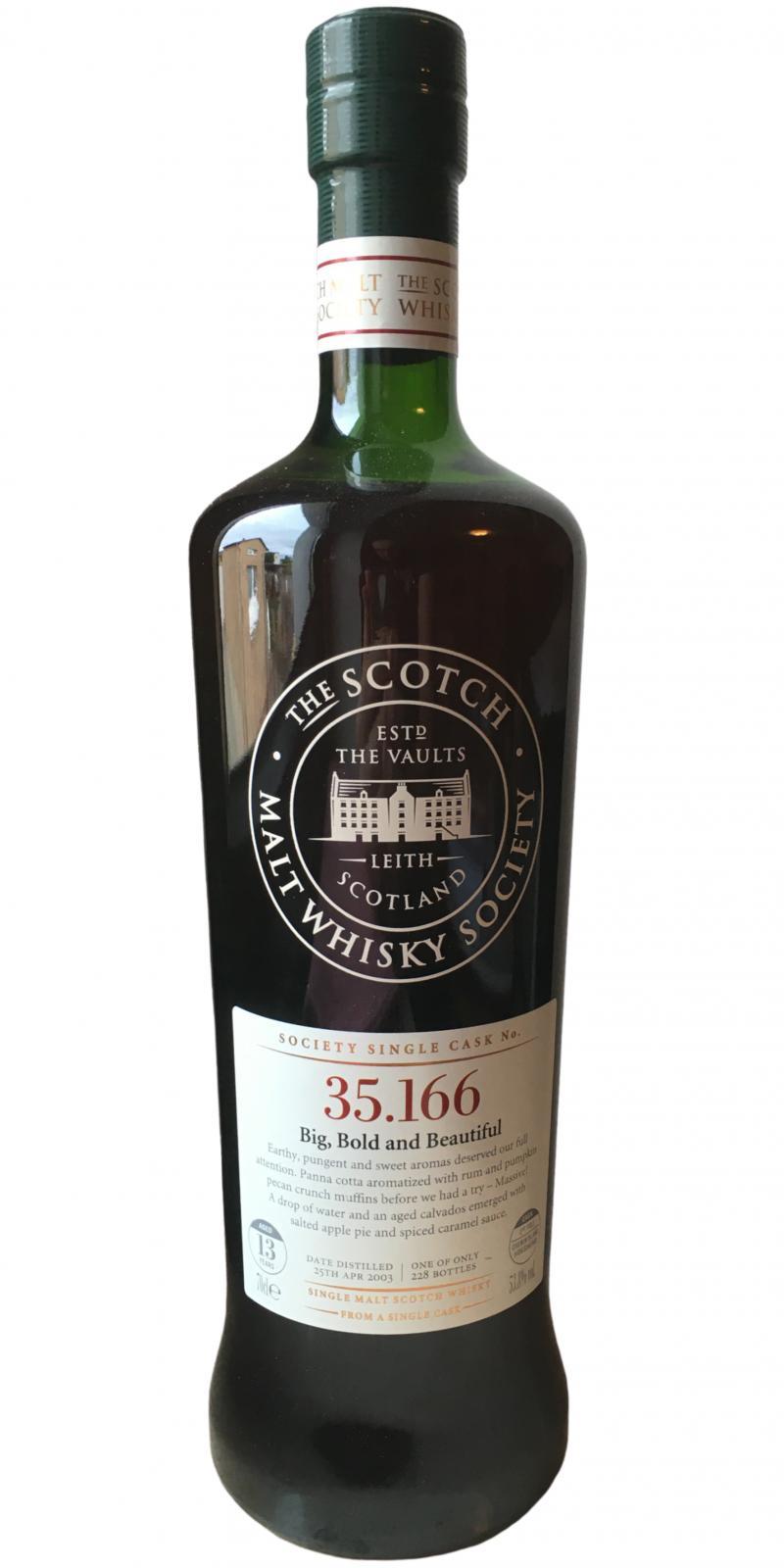 Glen Moray 2003 SMWS 35.166  Big, Bold and Beautiful