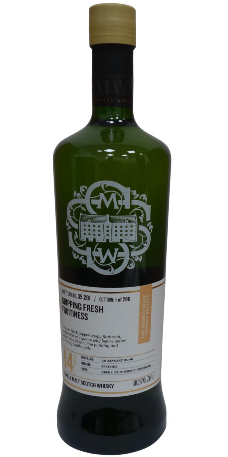 Glen Moray 2006 SMWS 35.281  Gripping fresh fruitiness