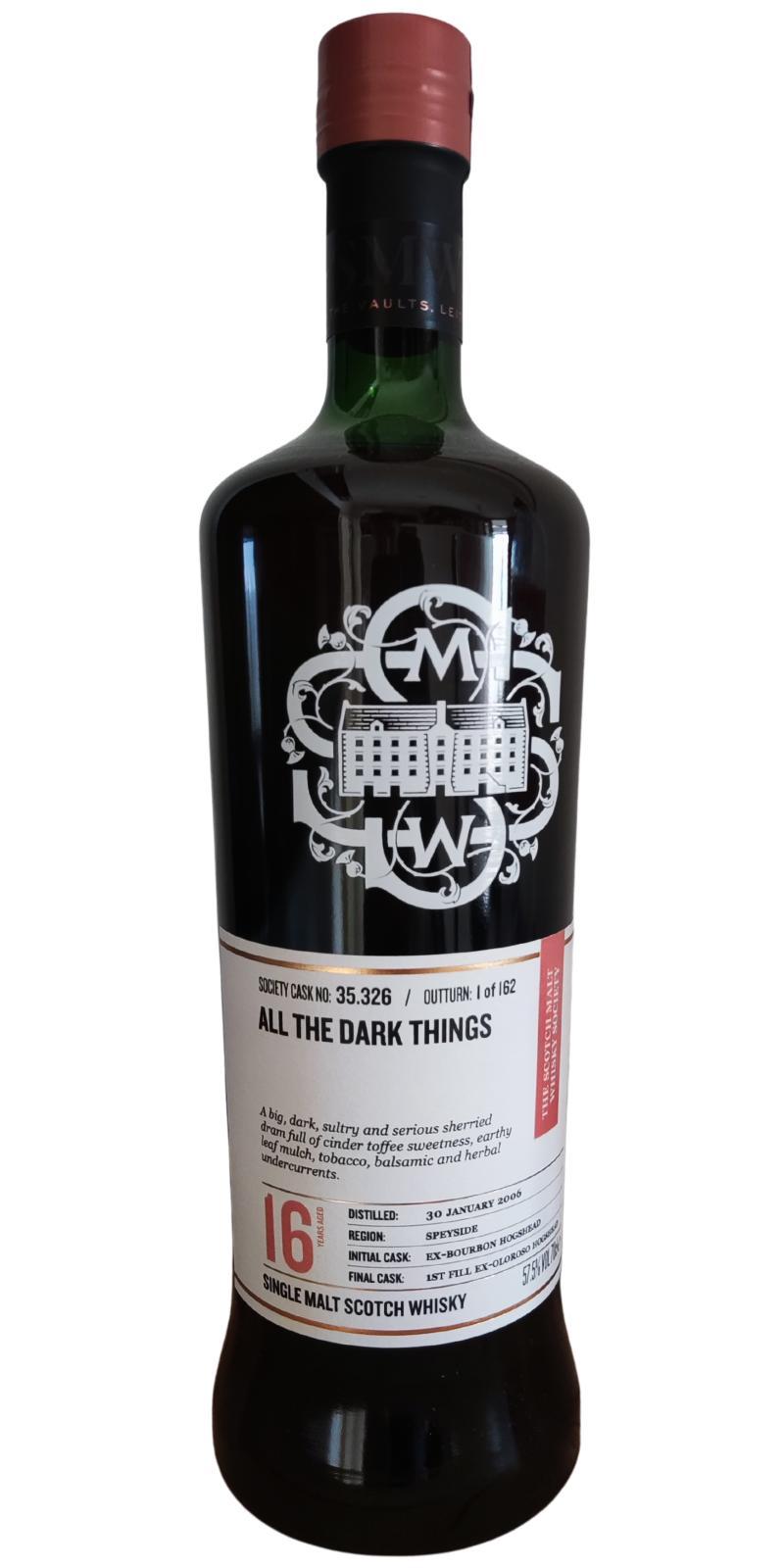 Glen Moray 2006 SMWS 35.326  All the dark things