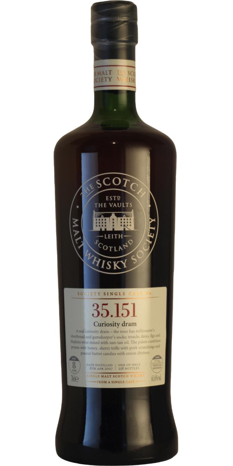 Glen Moray 2007 SMWS 35.151  Curiosity dram