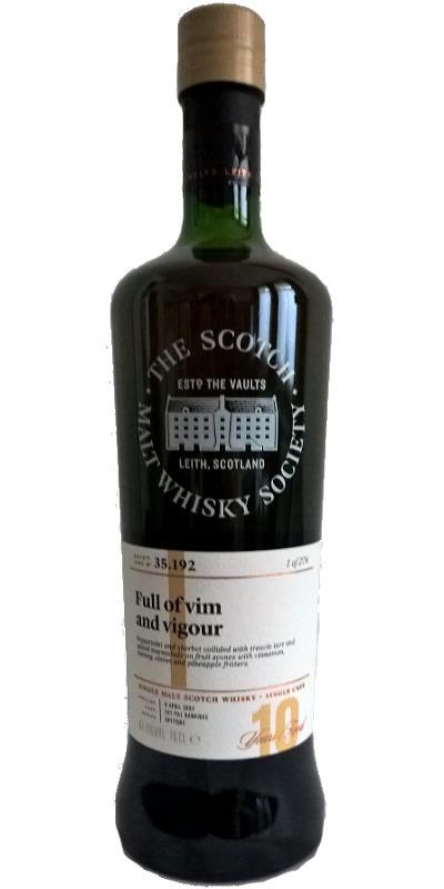 Glen Moray 2007 SMWS 35.192  Full of vim and vigour