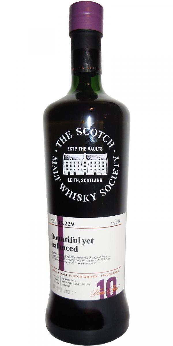 Glen Moray 2008 SMWS 35.229  Bountiful yet balanced