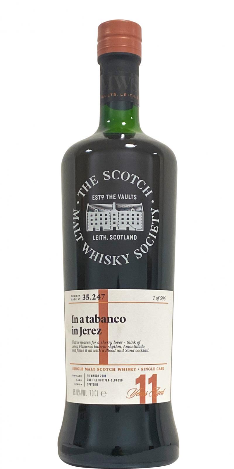 Glen Moray 2008 SMWS 35.247  In a tabanco in Jerez