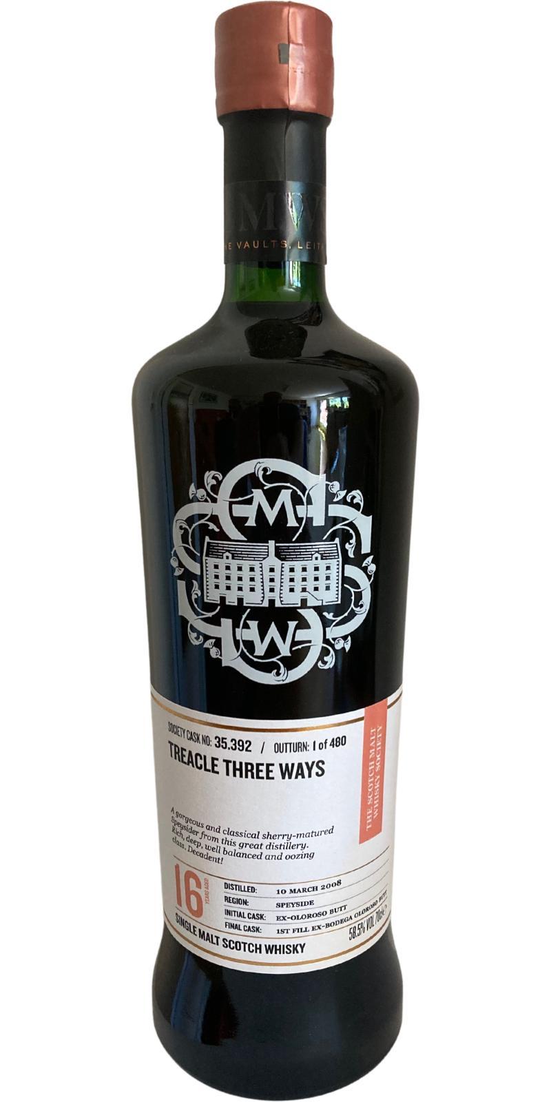 Glen Moray 2008 SMWS 35.392  Treacle three ways
