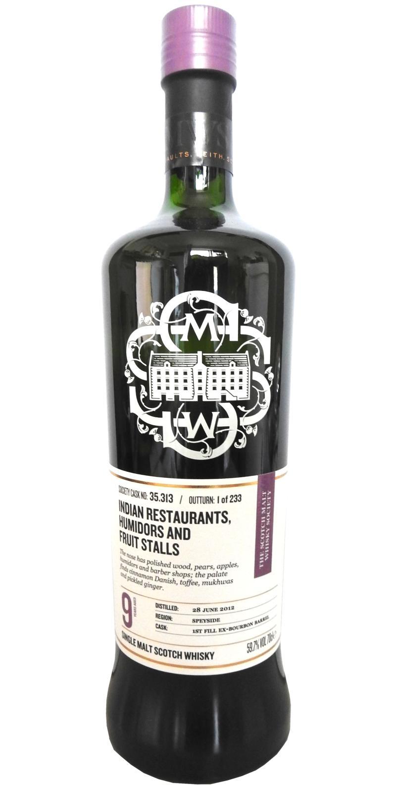 Glen Moray 2012 SMWS 35.313  Indian restaurants, humidors and fruit stalls