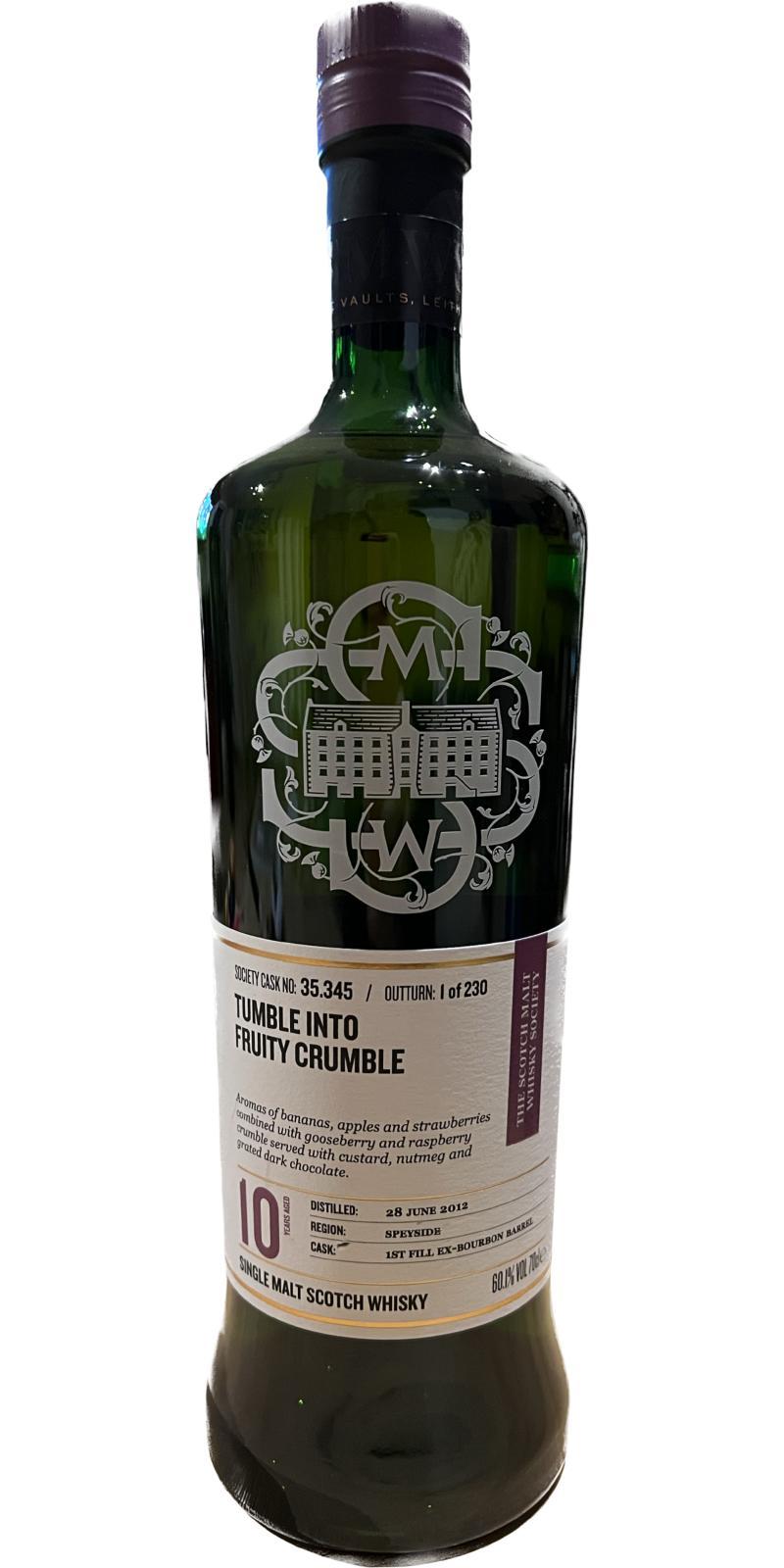 Glen Moray 2012 SMWS 35.345  Tumble into fruity crumble