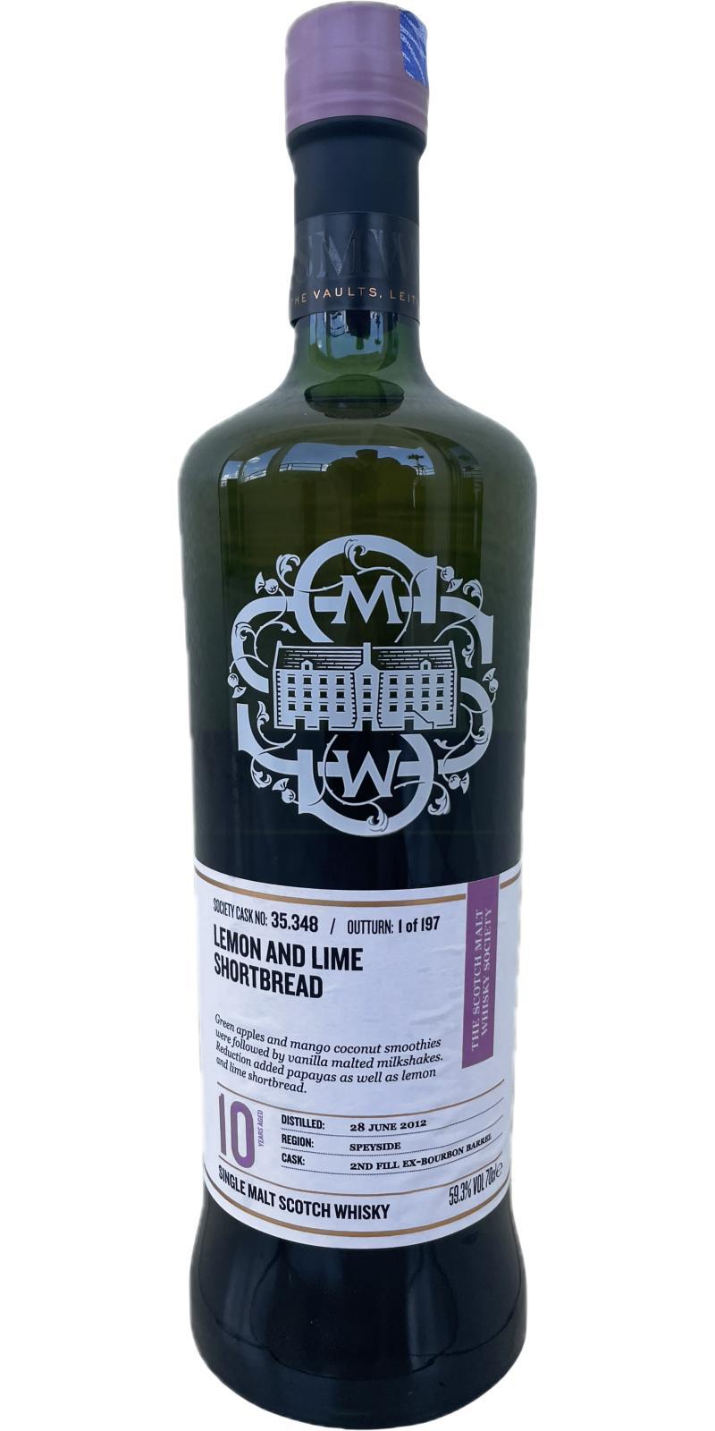Glen Moray 2012 SMWS 35.348  Lemon and Lime Shortbread