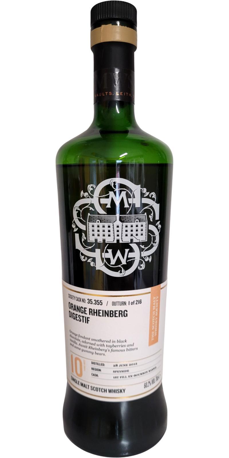 Glen Moray 2012 SMWS 35.355  Orange Rheinberg digestif