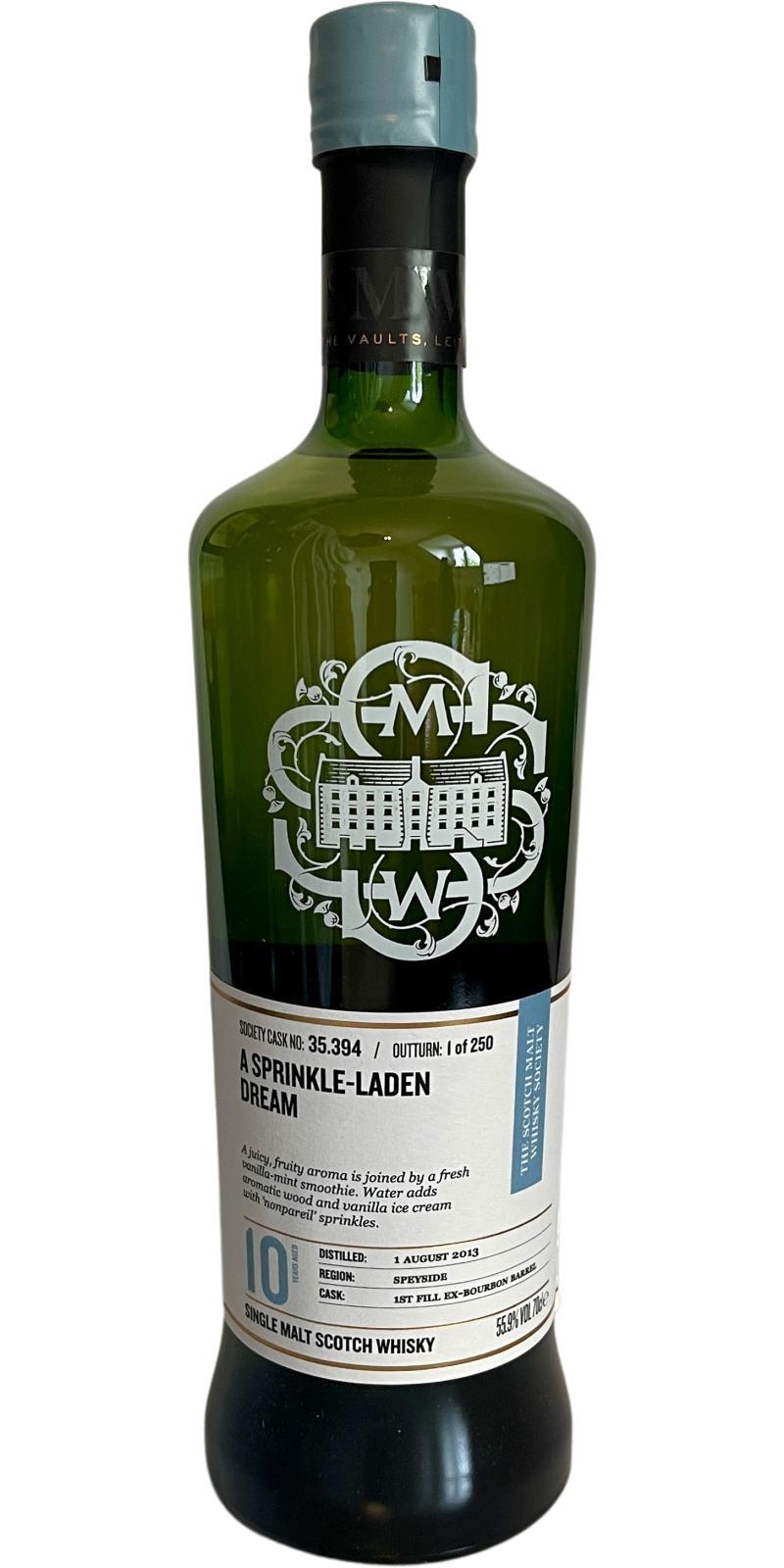 Glen Moray 2013 SMWS 35.394  A sprinkle-laden dream