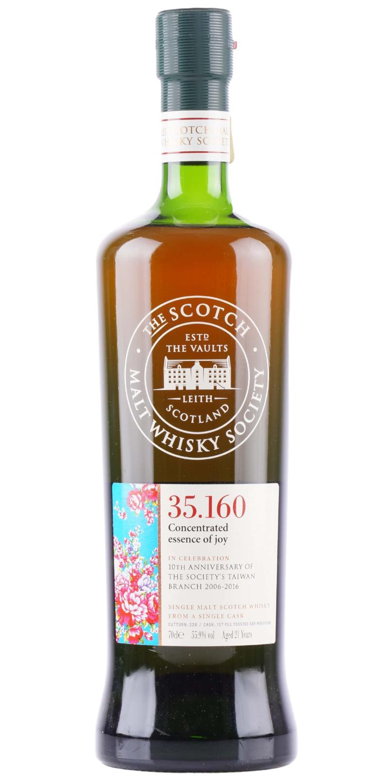 Glen Moray 21-year-old SMWS 35.160  Concentrater essence of joy