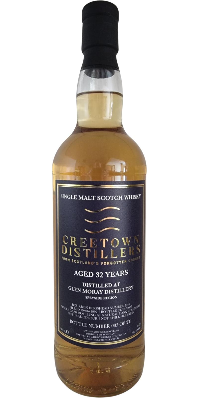 Glen Moray 1992 WhB  Creetown Distillers