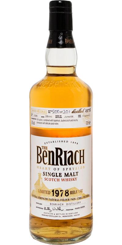 BenRiach 1978 Single Cask Bottling - Batch 3