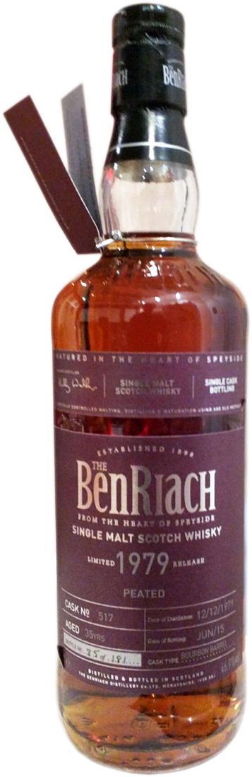 BenRiach 1979 - Peated Single Cask Bottling - Batch 12