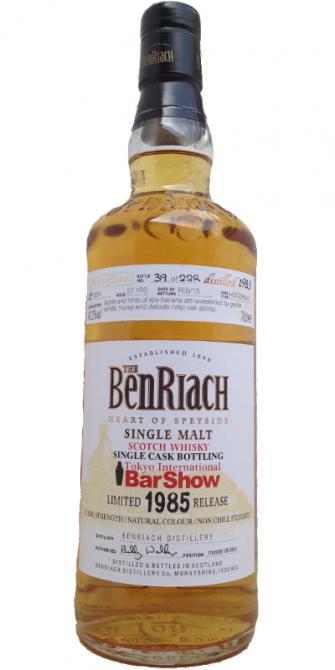 BenRiach 1985 Single Cask Bottling