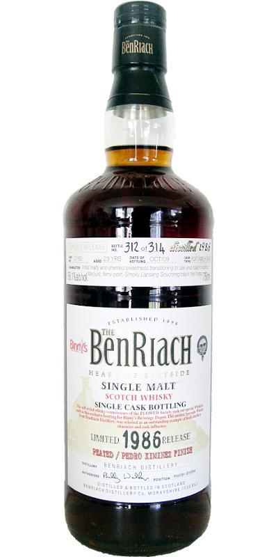 BenRiach 1986 for PLOWED Society / Binny's