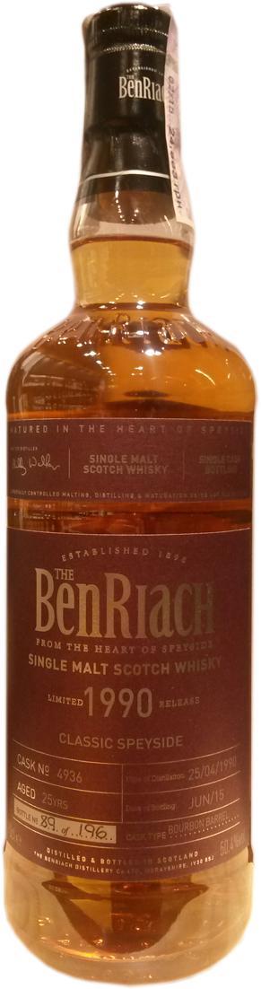 BenRiach 1990 Single Cask Bottling - Batch 12