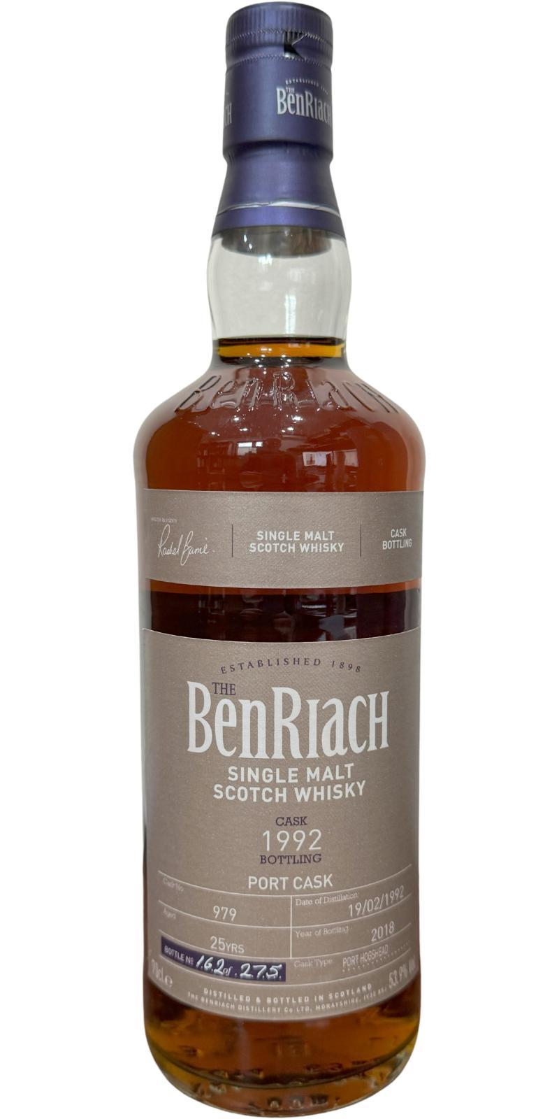BenRiach 1992 Single Cask Bottling - Batch 15