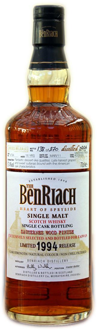 BenRiach 1994 Sauternes Wood Finish