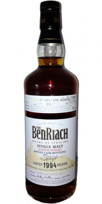 BenRiach 1994 Single Cask Bottling