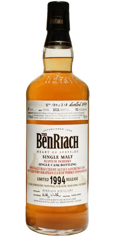 BenRiach 1994 Single Cask Bottling