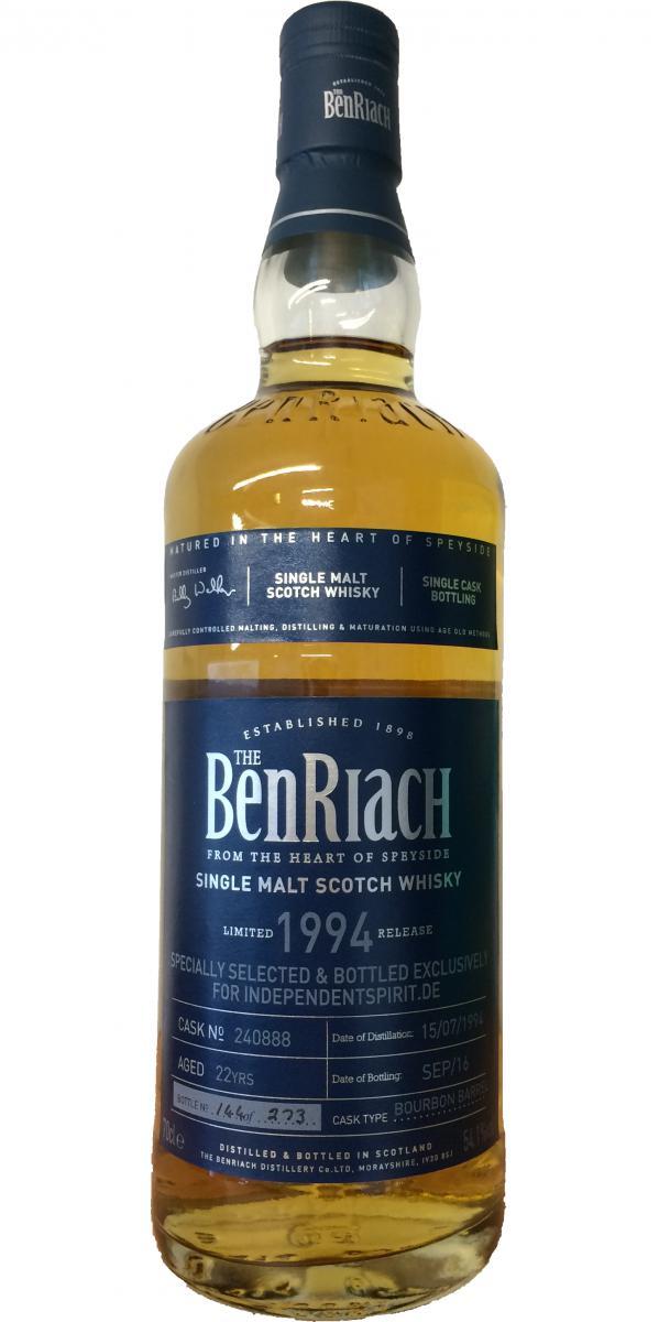 BenRiach 1994 Single Cask Bottling
