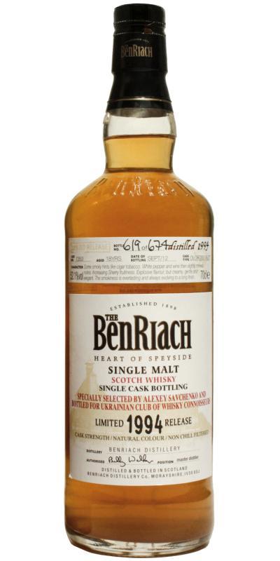 BenRiach 1994 Single Cask Bottling