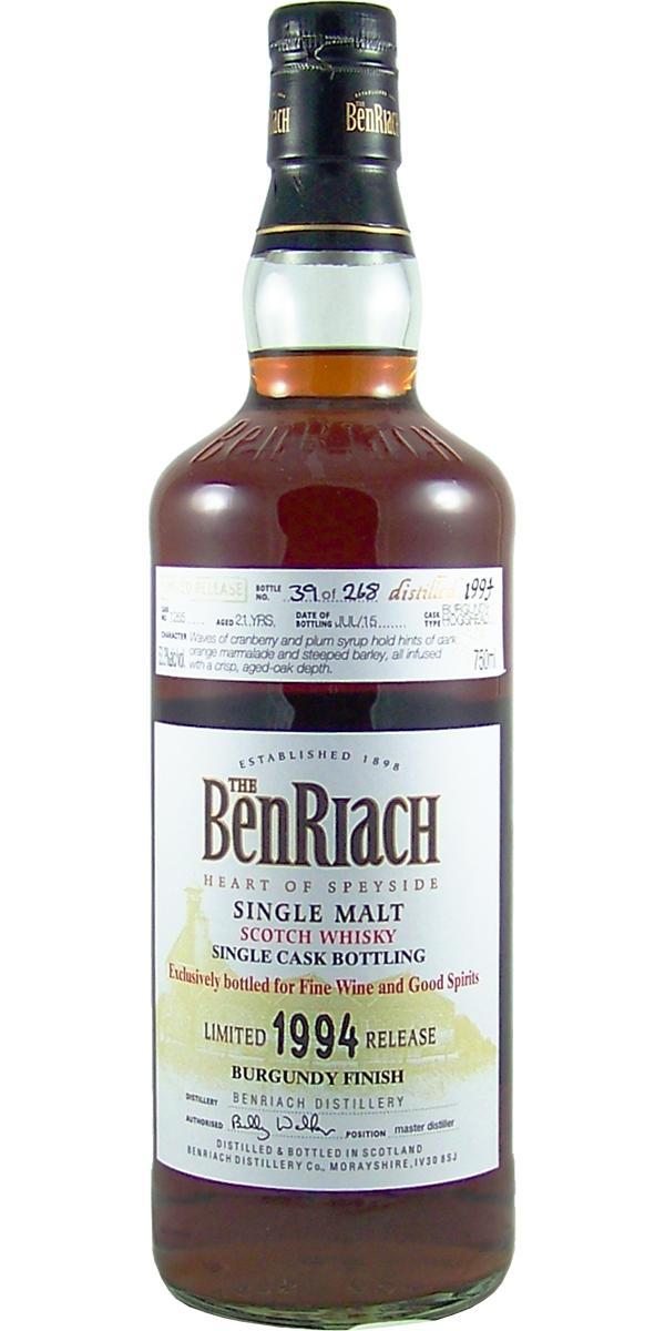 BenRiach 1994 Single Cask Bottling