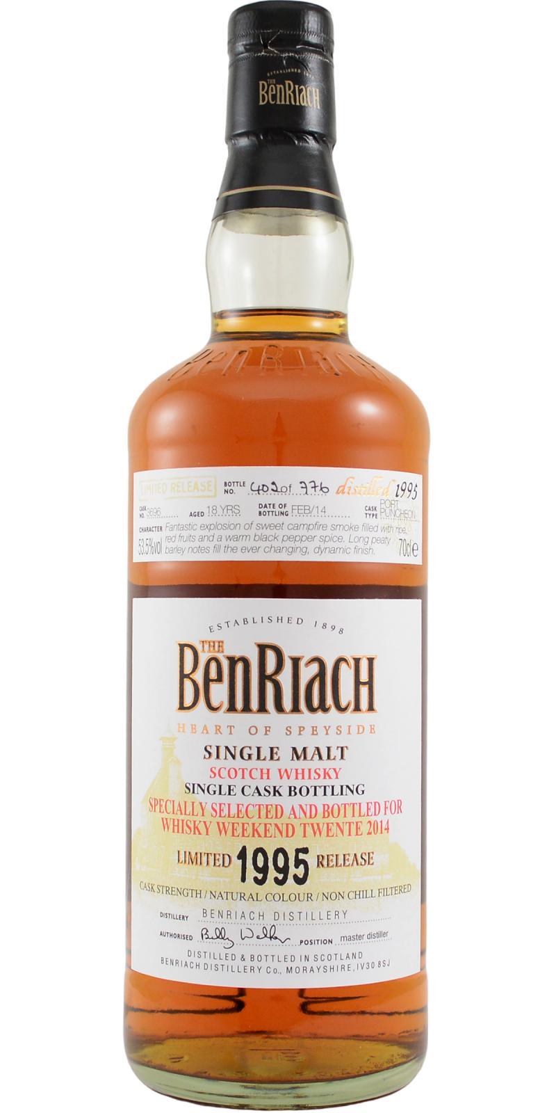 BenRiach 1995 Single Cask Bottling