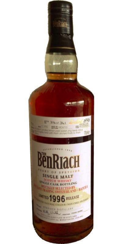 BenRiach 1996 Single Cask Bottling
