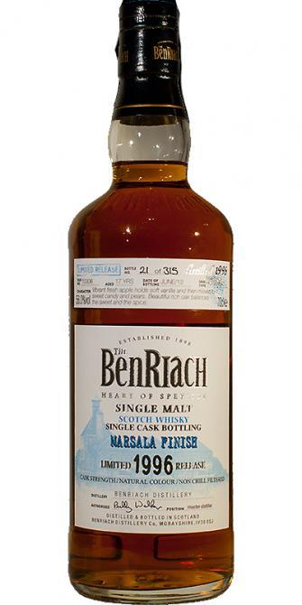 BenRiach 1996 Single Cask Bottling - Batch 10