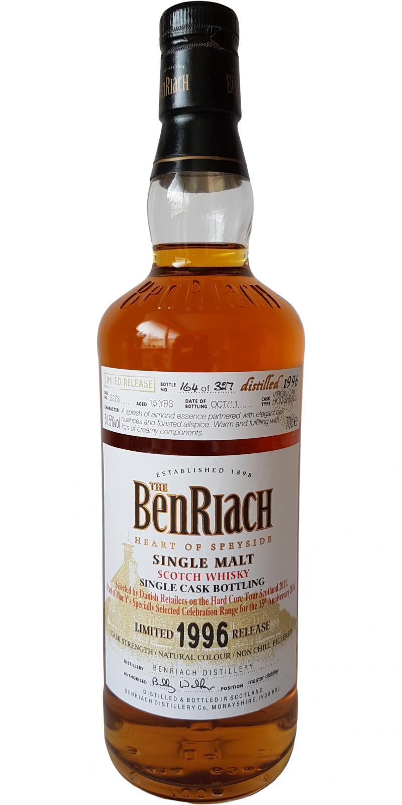 BenRiach 1996 Specially Selected Celebration Range