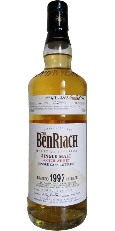 BenRiach 1997 Single Cask Bottling