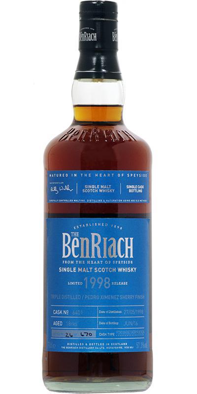 BenRiach 1998 Single Cask Bottling - Batch 13
