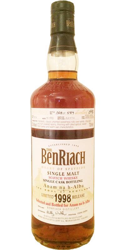 BenRiach 1998 Single Cask Bottling