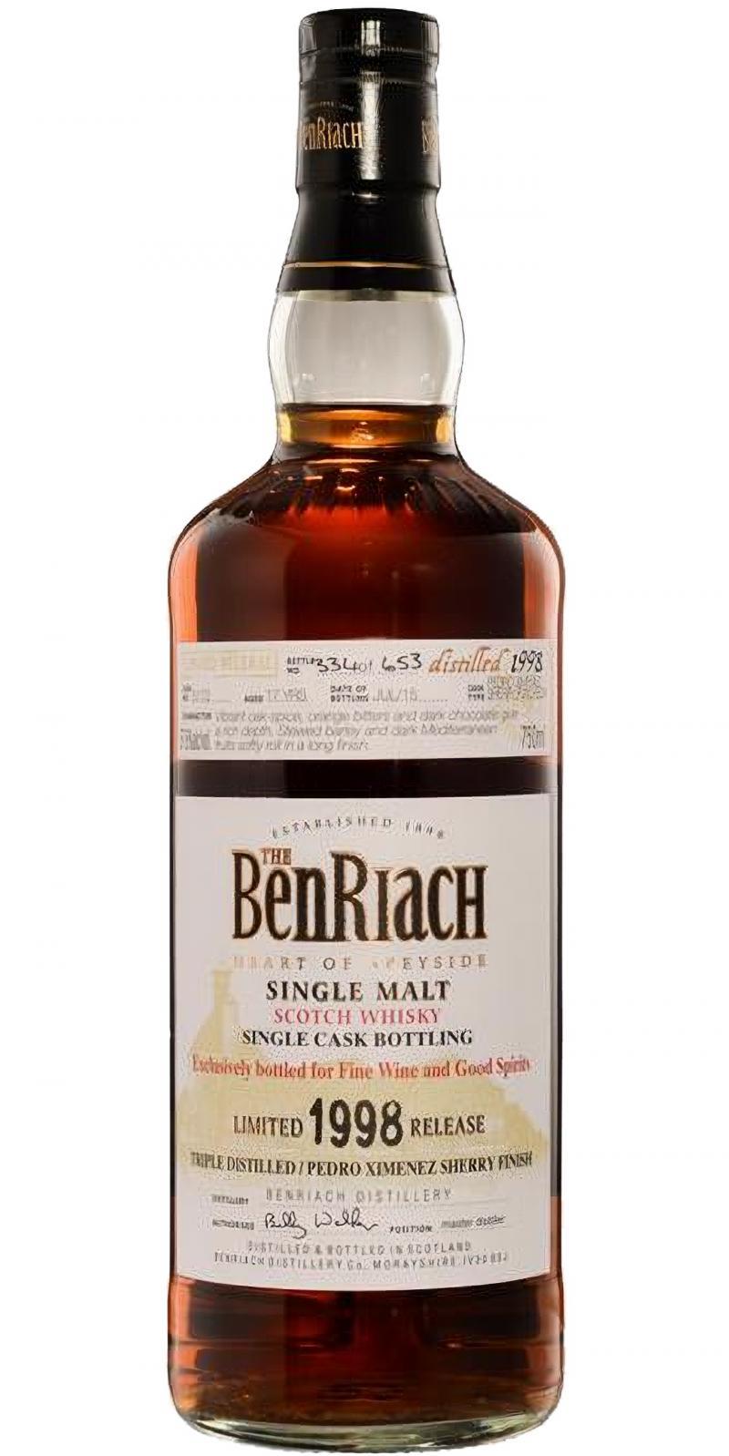 BenRiach 1998 Single Cask Bottling